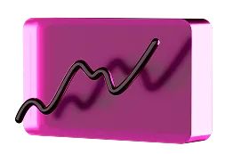 a pink rectangular object with a black line