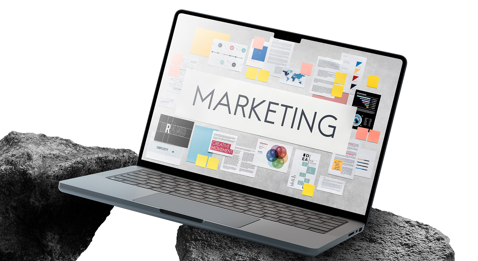 Laptop displaying Webflow editor with ocean kayaking website